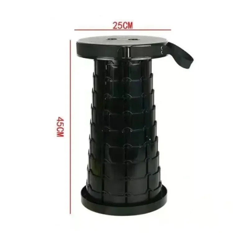 Portable Camping Stool with Adjustable Height and Dual Carry Straps, 330lb Capacity