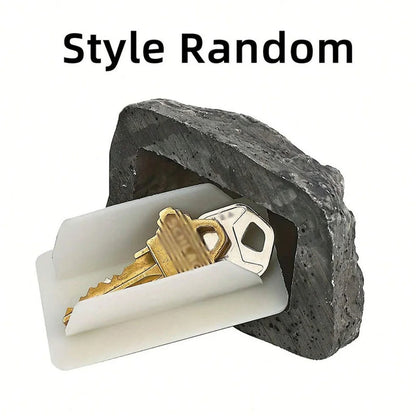 Stone Resin Key Storage Box with Lift Top and Weather Resistant Design