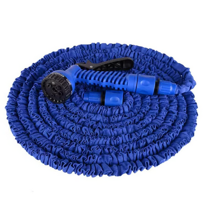 Expandable Garden Hose with Brass Connectors and Adjustable Spray Nozzle