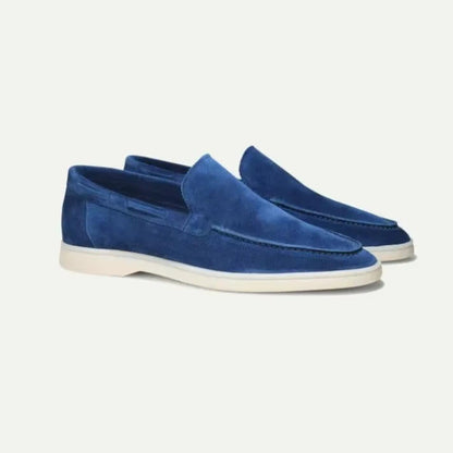 Men's Slip On Suede Loafers with Hand Stitched Build and Grip Sole