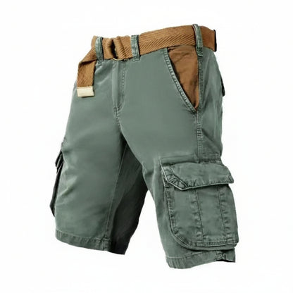Men's Cargo Shorts with Six Pockets and Cotton Stretch Blend
