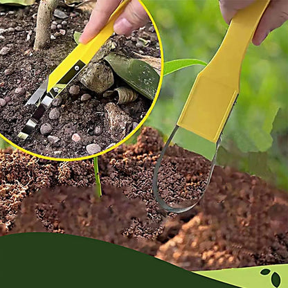 Iron Loop Weeder Tool with Sharp Blade Edge and UV Resistant Handle