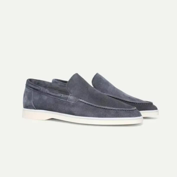 Men's Slip On Suede Loafers with Hand Stitched Build and Grip Sole