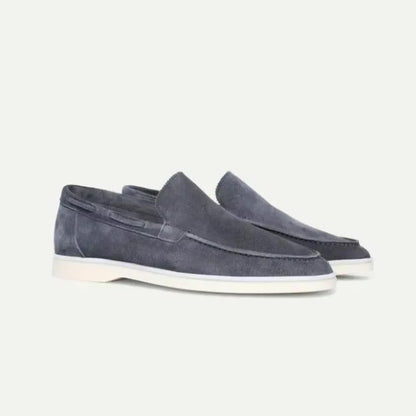 Men's Slip On Suede Loafers with Hand Stitched Build and Grip Sole
