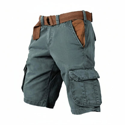 Men's Cargo Shorts with Six Pockets and Cotton Stretch Blend