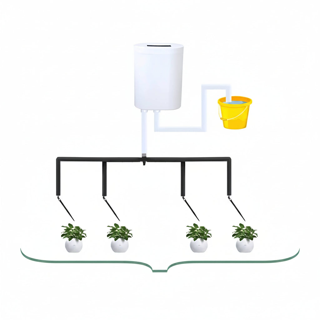 Smart Plant Watering System with LCD Timer and USB Rechargeable Battery
