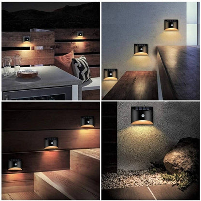 Solar Motion Sensor Light with PIR Detection and Auto Mode for Stairs