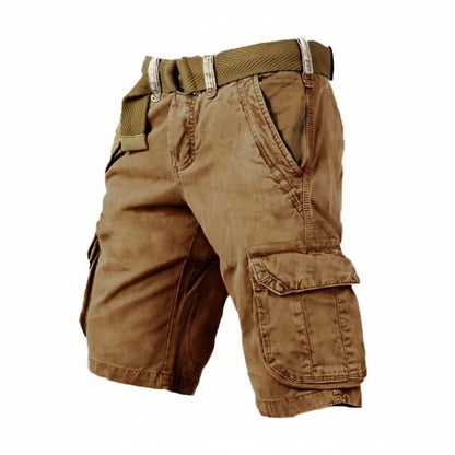 Men's Cargo Shorts with Six Pockets and Cotton Stretch Blend