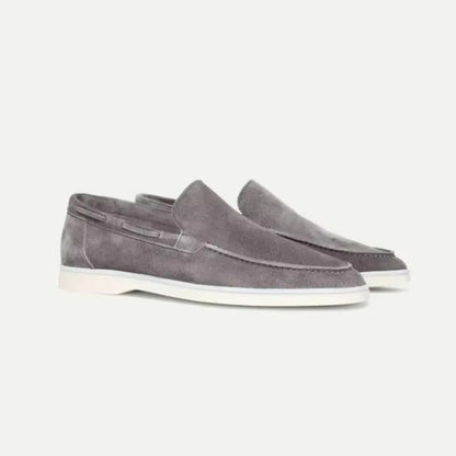 Men's Slip On Suede Loafers with Hand Stitched Build and Grip Sole