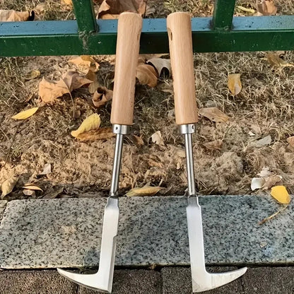 Steel Weed Puller Tool with Pointed Tip and Extended Handle for Brick Joints