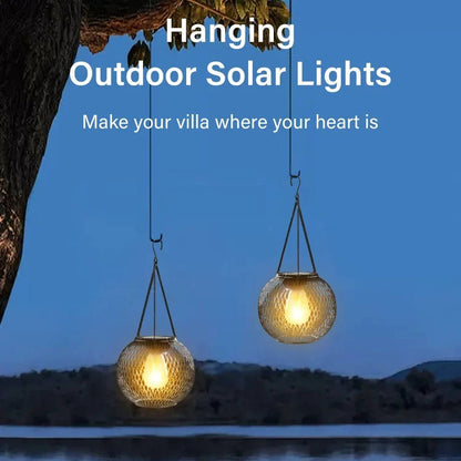 Solar Hanging Lantern with Automatic Light Sensor and 14-Hour Runtime