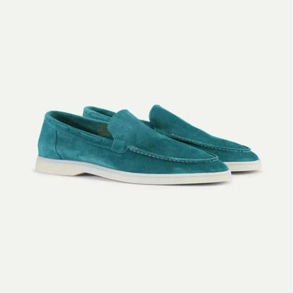 Men's Slip On Suede Loafers with Hand Stitched Build and Grip Sole