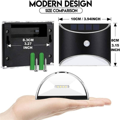 Solar Motion Sensor Light with PIR Detection and Auto Mode for Stairs