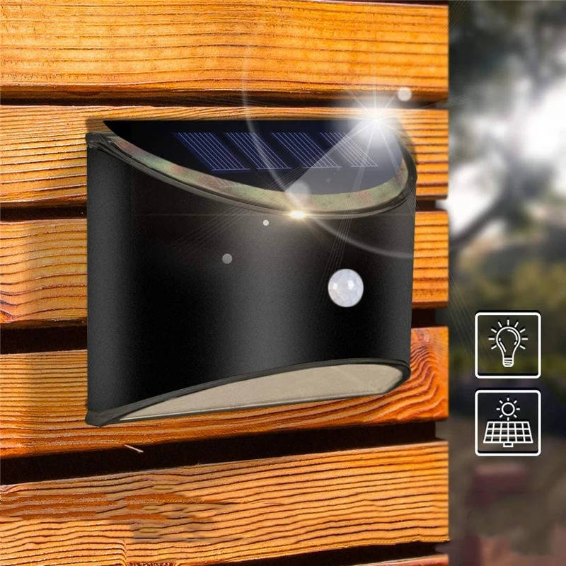 Solar Motion Sensor Light with PIR Detection and Auto Mode for Stairs