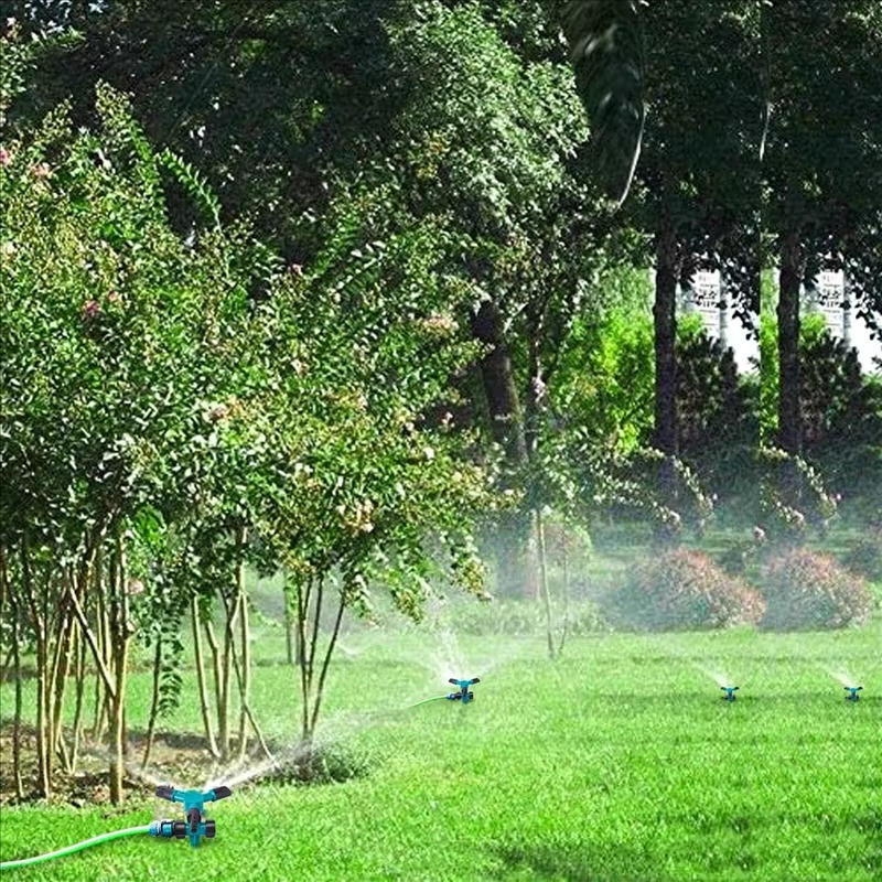 Rotating Garden Sprinkler with 360-Degree Coverage and Adjustable Spray Angles, 5-Pack