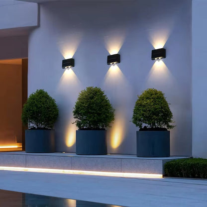 Solar-Powered LED Wall Light with Automatic Dusk Sensor and Warm White Glow