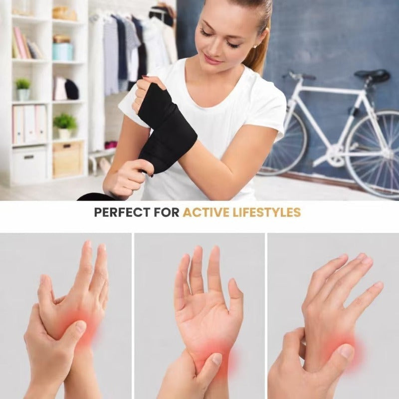 Wrist Massager with Heat and Vibration, Rechargeable with Adjustable Strap