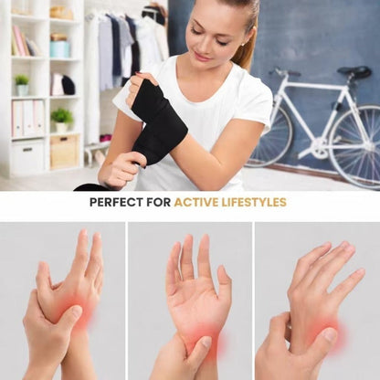 Wrist Massager with Heat and Vibration, Rechargeable with Adjustable Strap