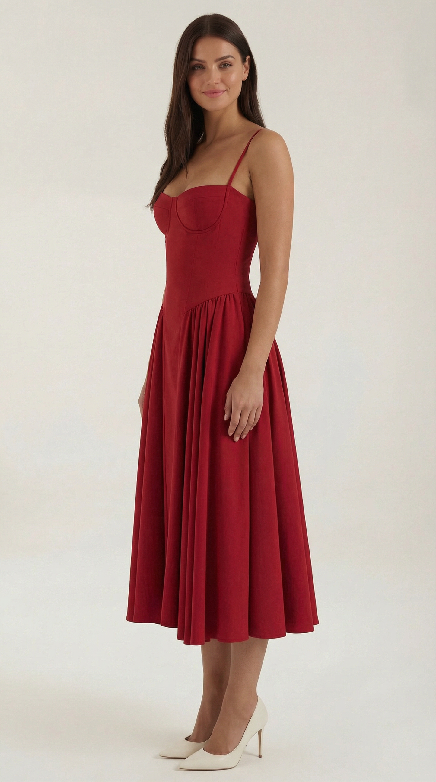 Odette Korset Midi Kjole