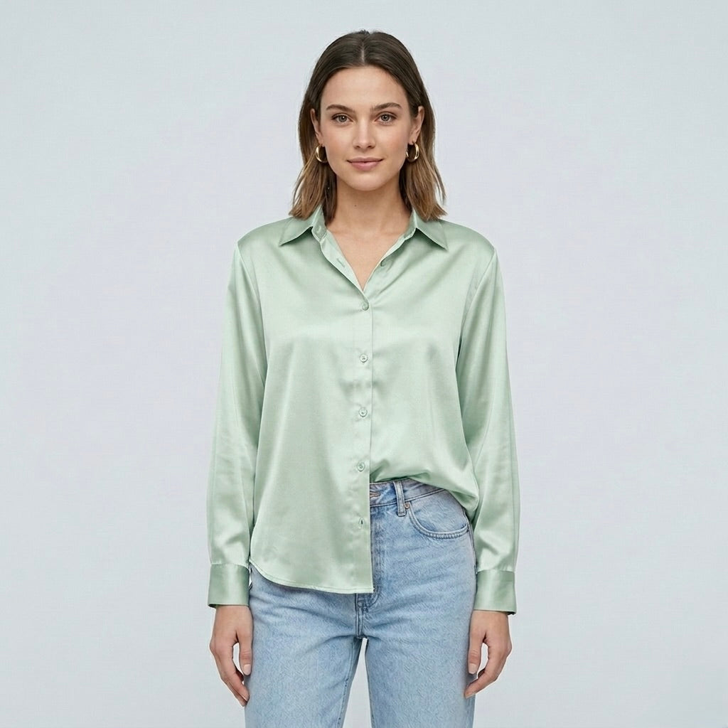 Siena Satin Longline Blouse