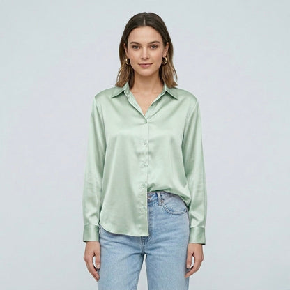 Siena Satin Longline Blouse
