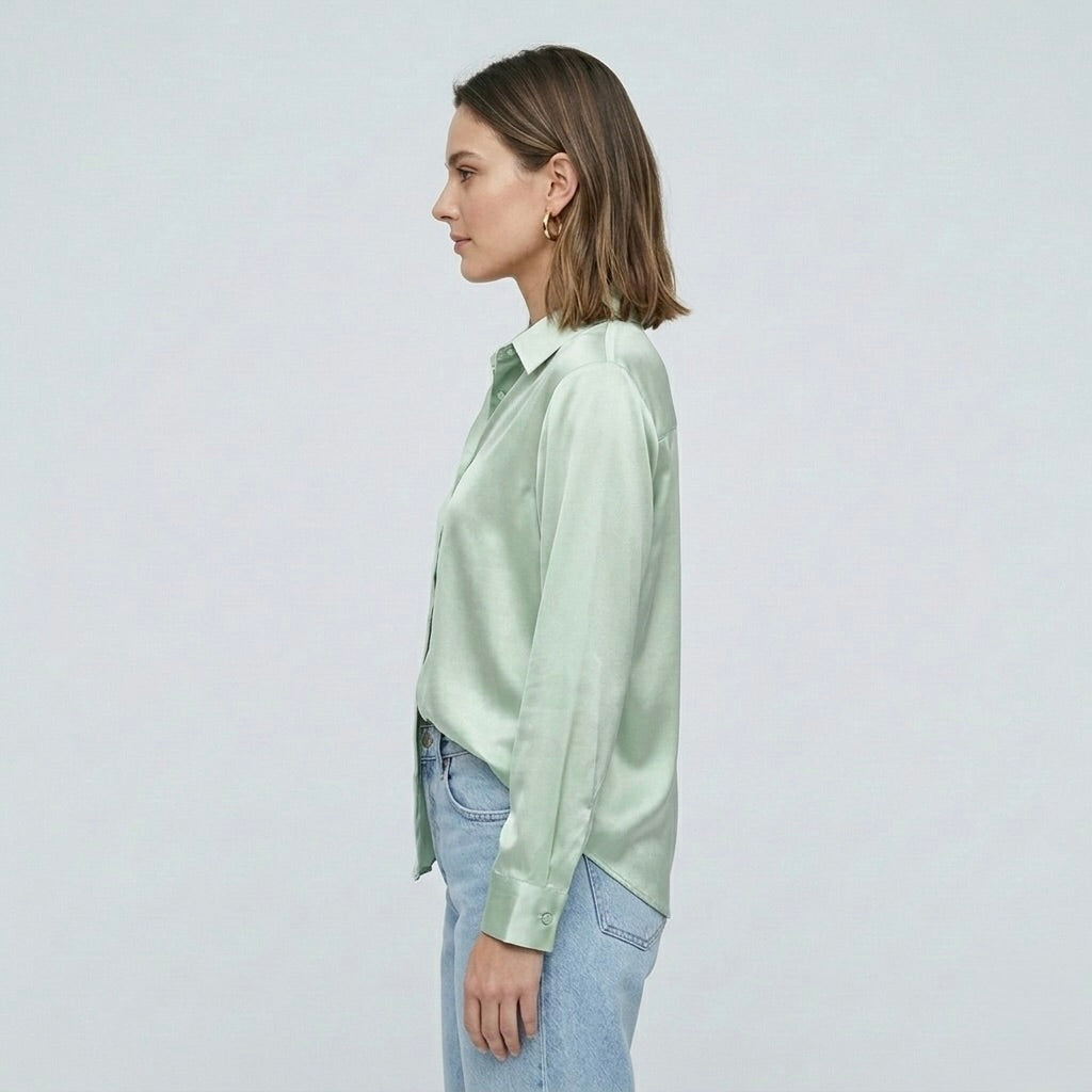 Siena Satin Longline Blouse