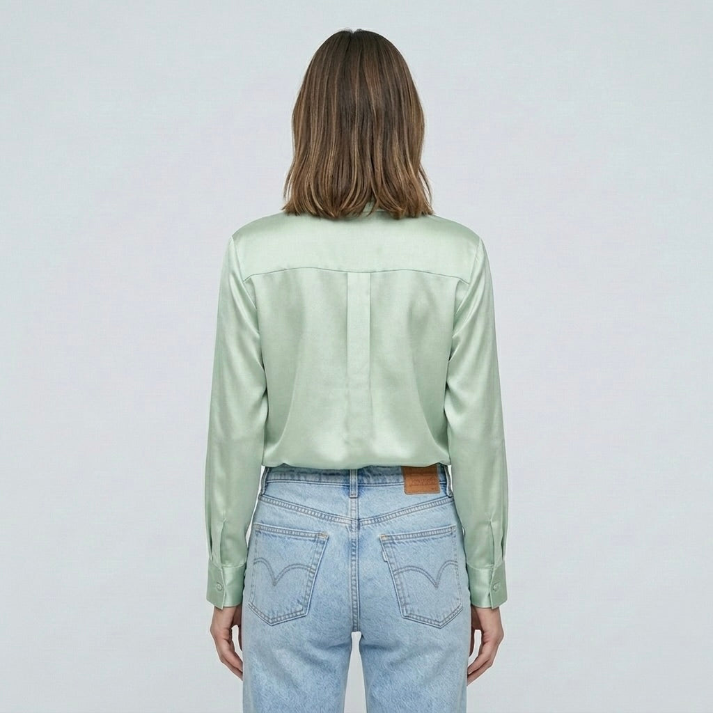 Siena Satin Longline Blouse