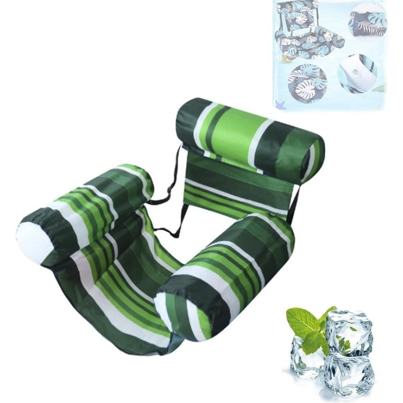 Mesh Pool Float Chair with Adjustable Recline and 250lb Capacity, Set of 2
