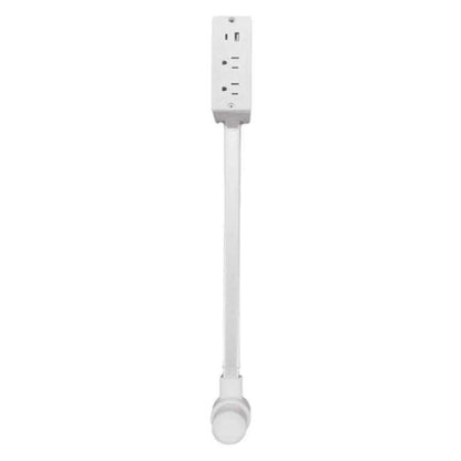 Wall Outlet Extender with Retractable Cord and Dual USB Charging Ports
