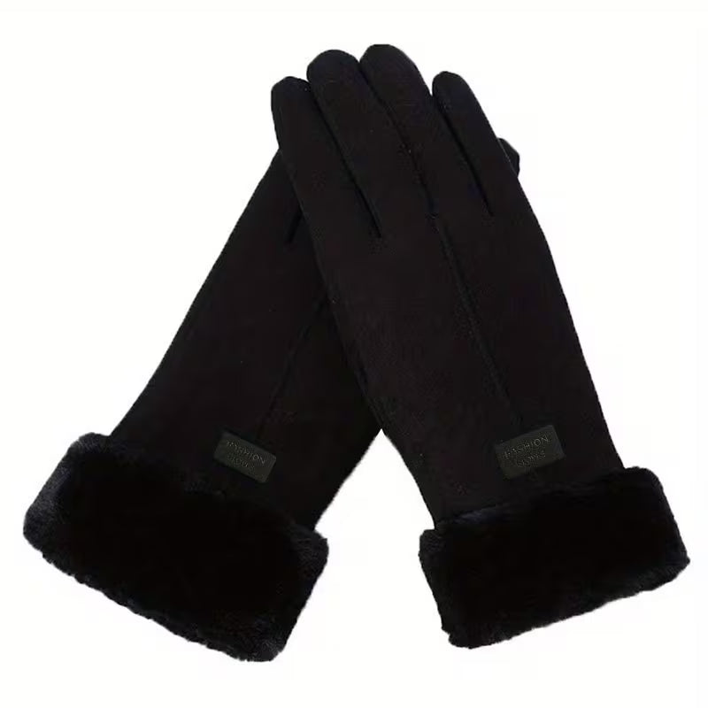Women’s Plush Winter Gloves – Soft & Warm Thick Design