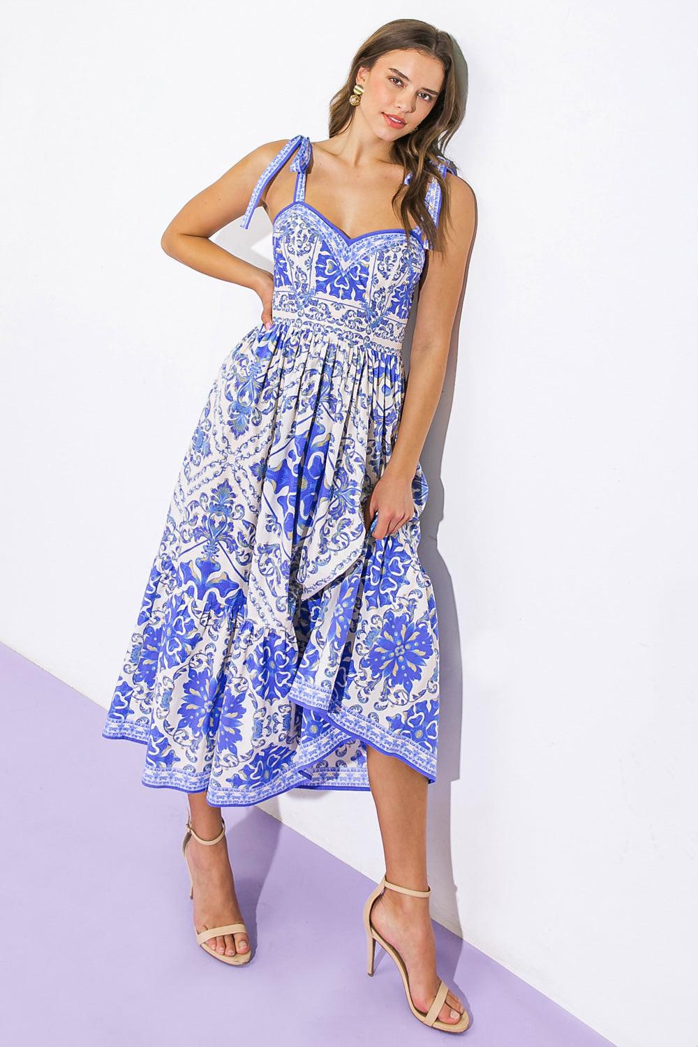 Bella Printed Cotton Midi