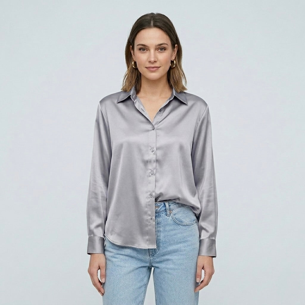 Siena Satin Longline Blouse