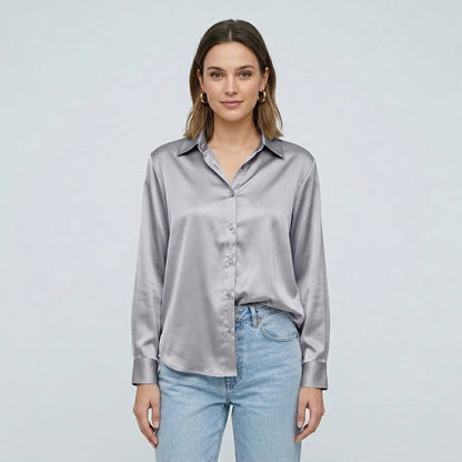 Siena Satin Longline Blouse