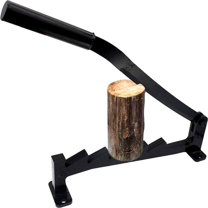 Wall Mounted Firewood Splitter with Lever Action and Carbon Steel Blade
