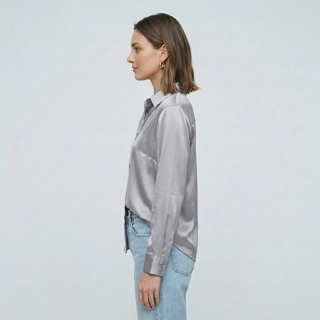 Siena Satin Longline Blouse