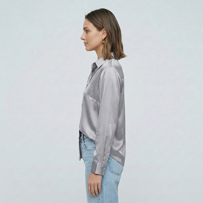 Siena Satin Longline Blouse