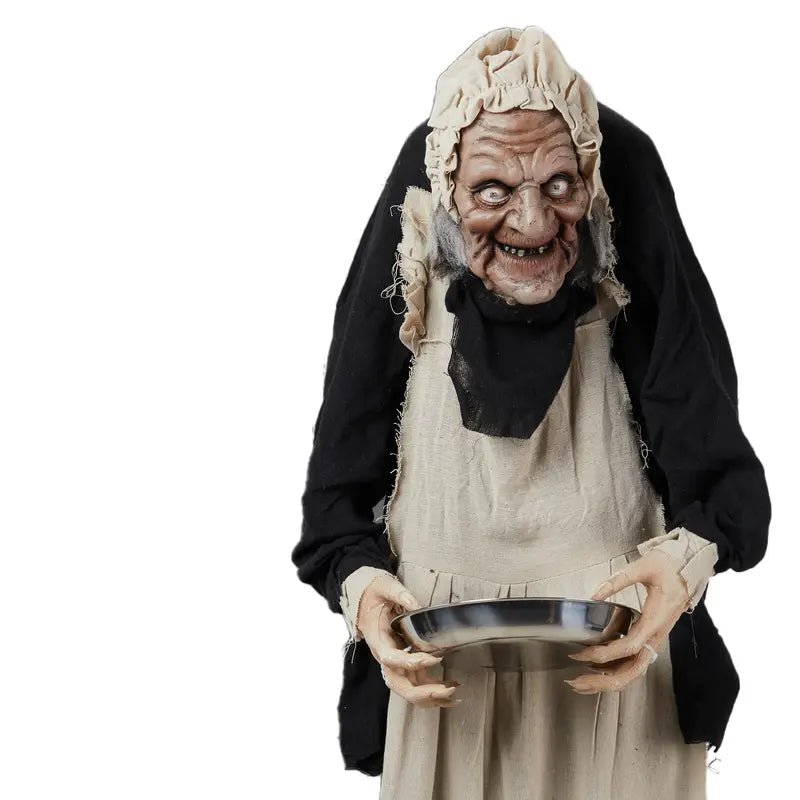 Animated Halloween Figure 5ft with Motion Sensor and Red LED Eyes, Voice Effects