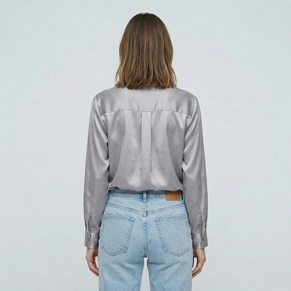 Siena Satin Longline Blouse