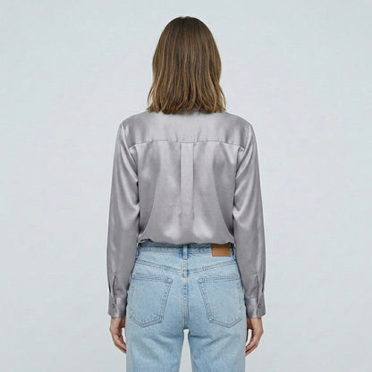 Siena Satin Longline Blouse