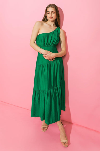 Luna One Shoulder Midi