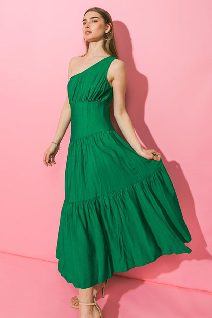 Luna One Shoulder Midi