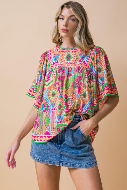 Willow Printed Woven Top