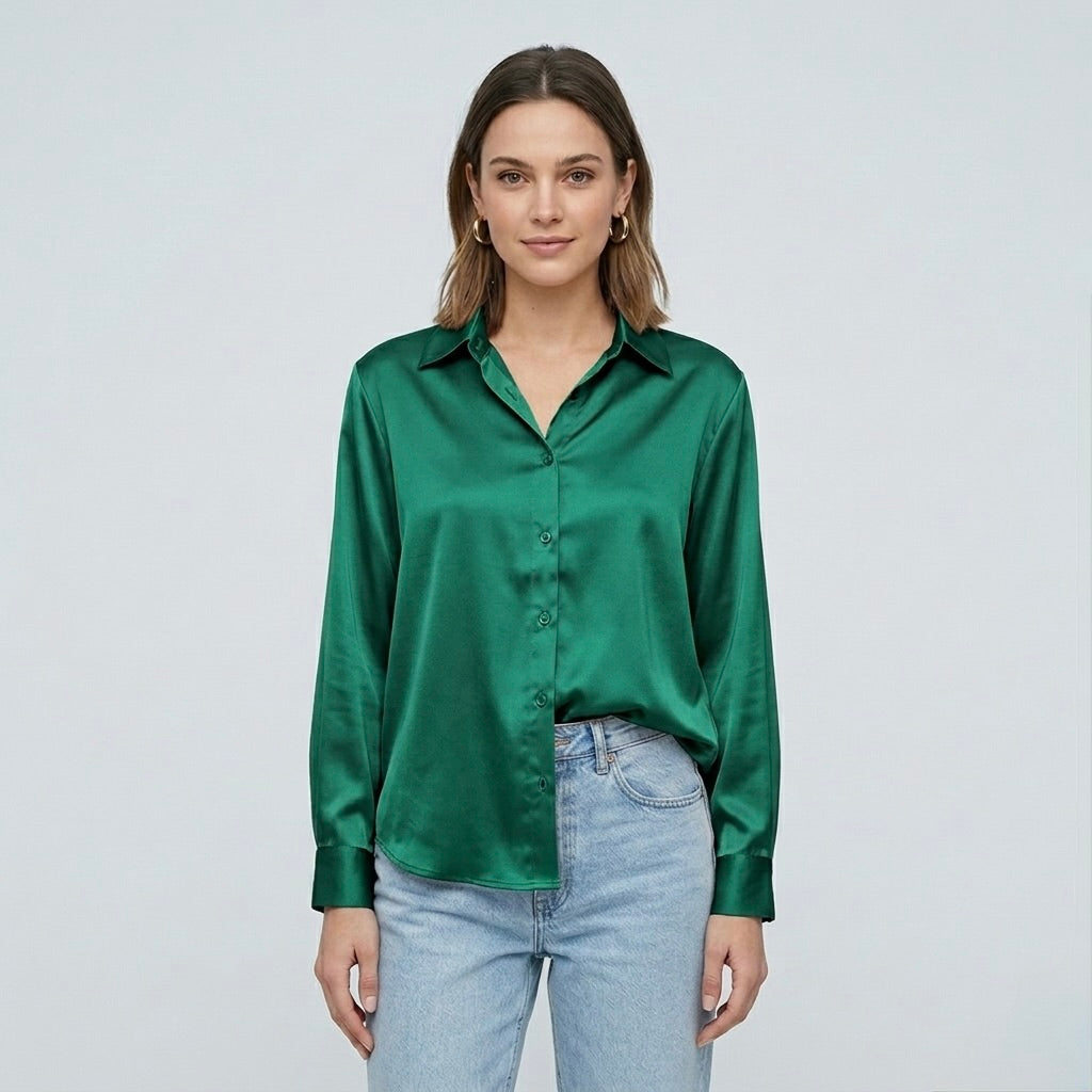 Siena Satin Longline Blouse