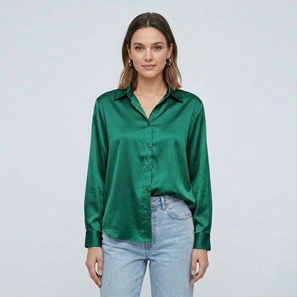 Siena Satin Longline Blouse