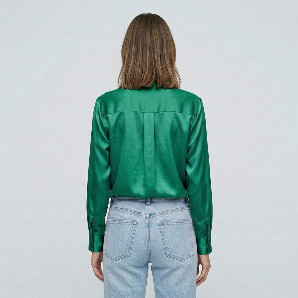 Siena Satin Longline Blouse