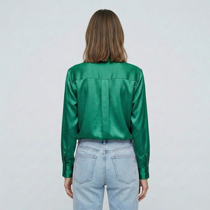 Siena Satin Longline Blouse