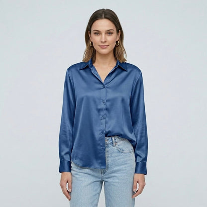 Siena Satin Longline Blouse