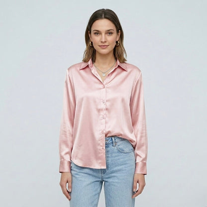 Siena Satin Longline Blouse