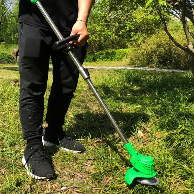 Cordless Grass Trimmer with 24v Battery and Interchangeable Blades, Telescopic Shaft