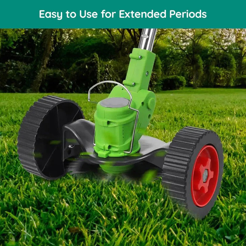 Cordless Grass Trimmer with 24v Battery and Interchangeable Blades, Telescopic Shaft